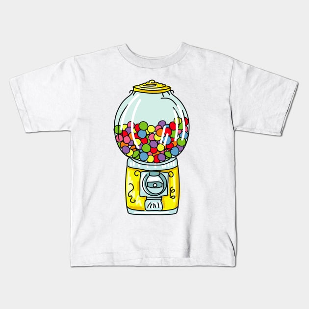 Retro Gumball Machine Kids T-Shirt by SWON Design